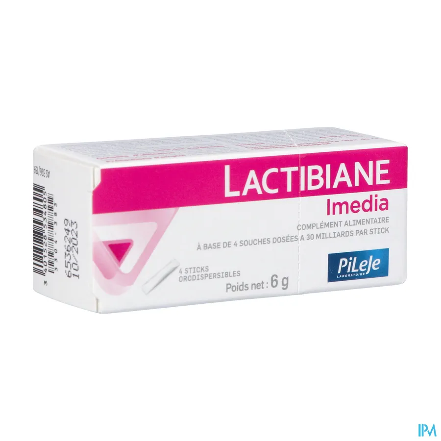 packshot van Pileje Lactabiane Imedia 4 sticks