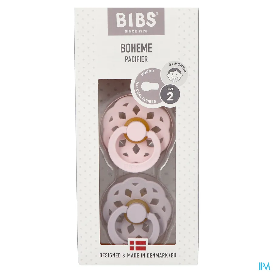 packshot van Bibs 2 Boheme Duo Blossom/ Lilac