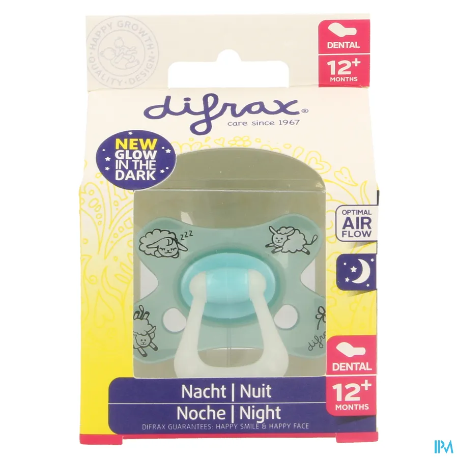 packshot van Difrax Fopspeen Dental +12m Nacht