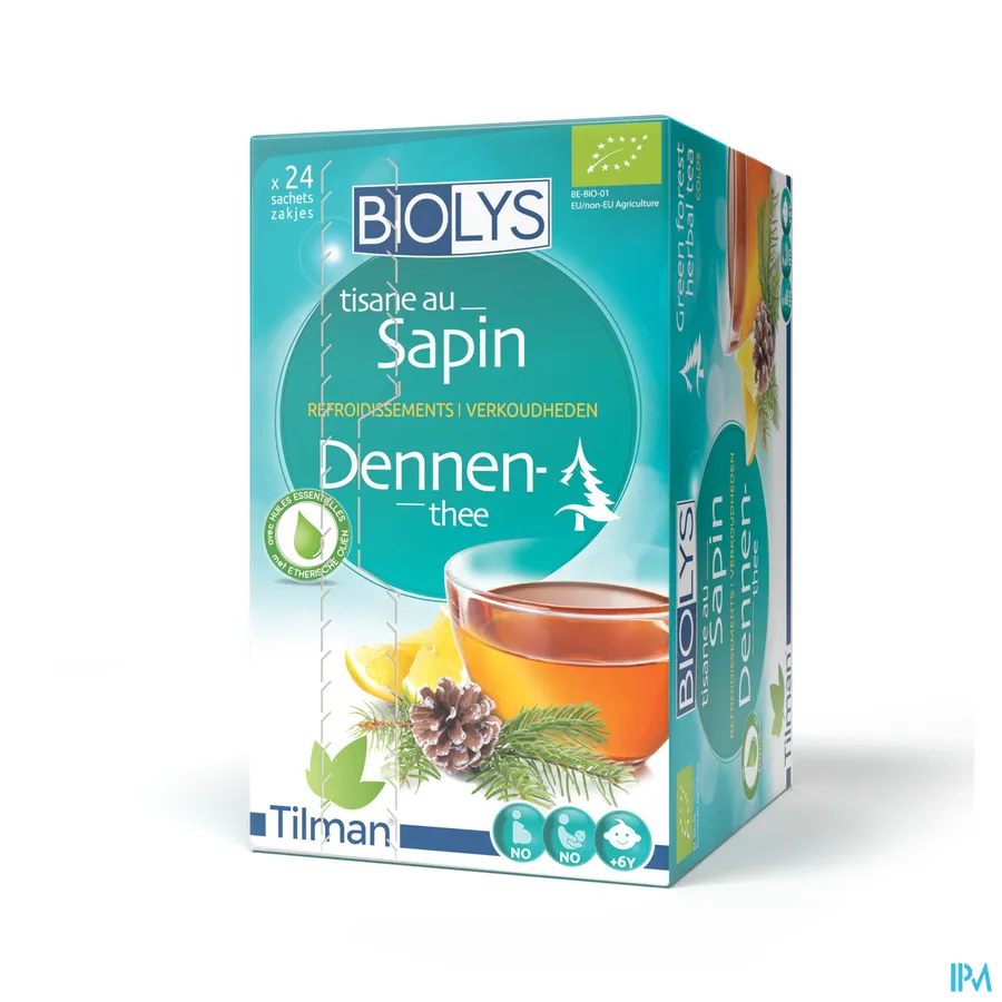 packshot van Tilman Biolys Dennenthee Grove Den 24 zakjes
