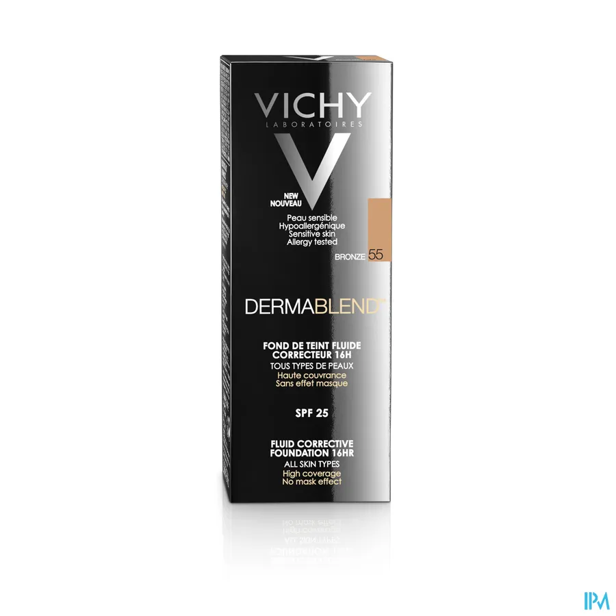 packshot van Vichy Dermablend Fond De Teint Fluide 55 Bronze 30 ml