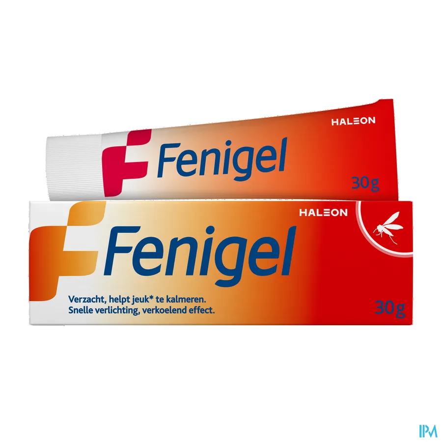 packshot van Fenigel voor Jeuk bij Insectenbeten, Roodheid van Huid en te Lange Blootstelling aan Zon 30 g