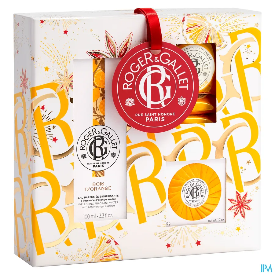 packshot van Roger & Gallet Bois d'Orange Trio Geschenkset 1 set