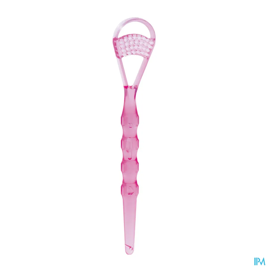 productshot van Miradent Tongschraper Deluxe Roze