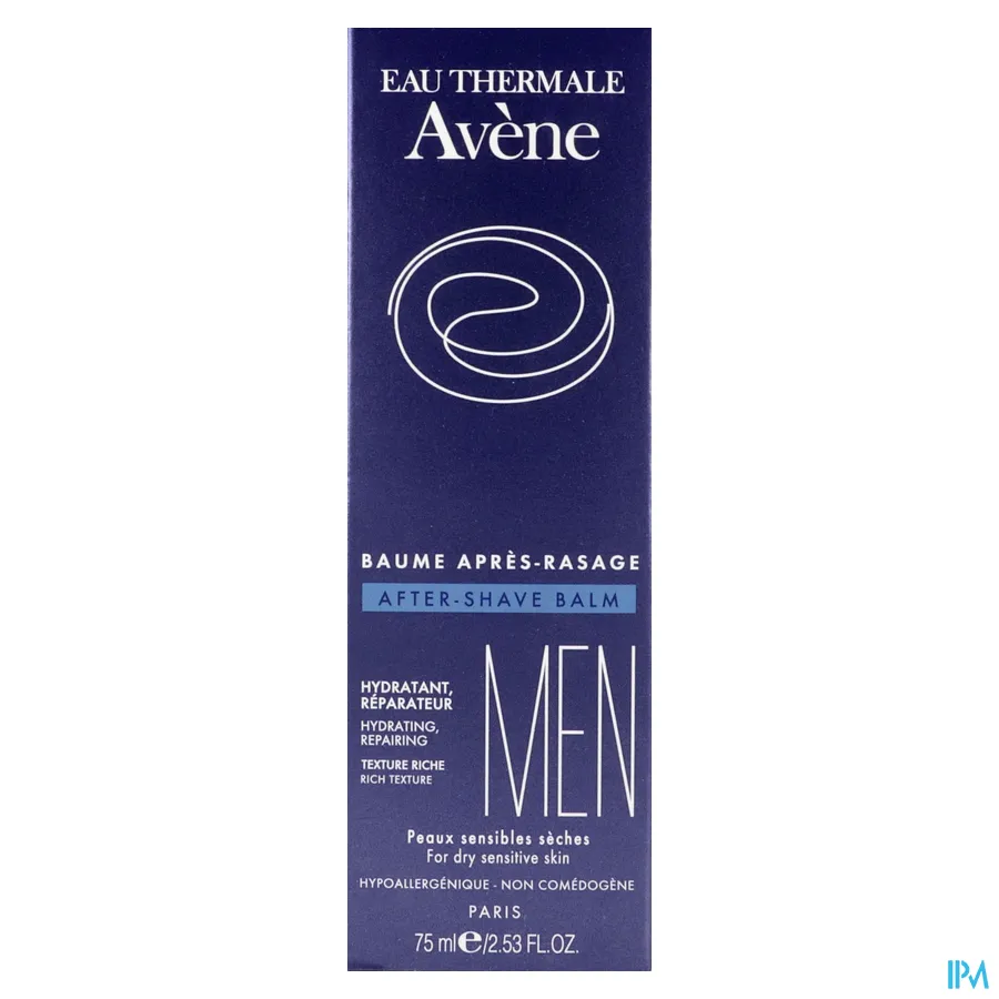 packshot van Avène Men Aftershave Balsem voor Droge Gevoelige Huid Tube 75 ml