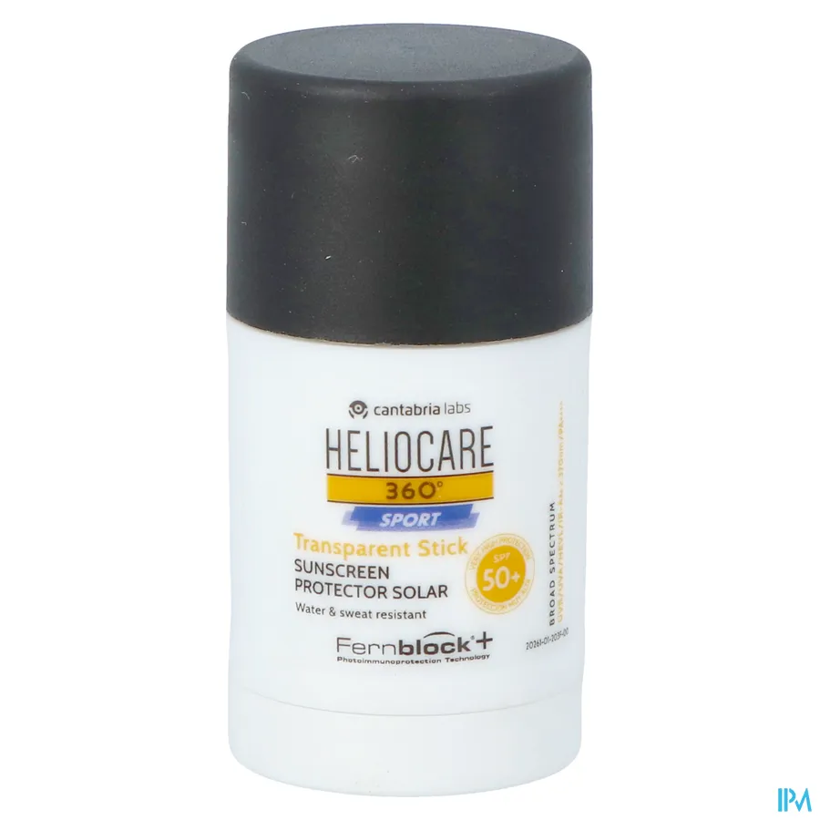 packshot van Heliocare 360° Sport Transparant Stick Spf50+ 25 g