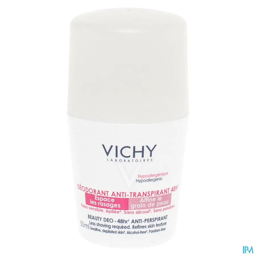 packshot van Vichy Deodorant 48u roller - Minder ontharen 50 ml
