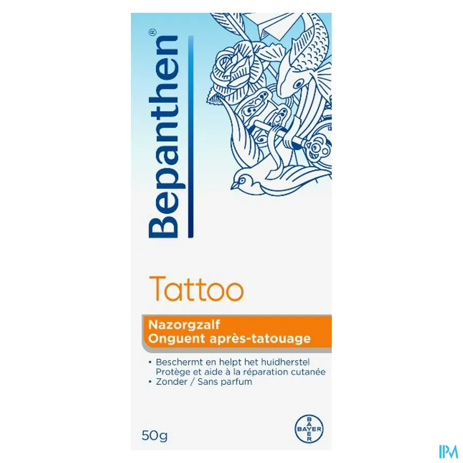 packshot van Bepanthen Tattoo Nazorgzalf 50 g