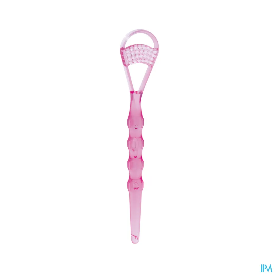packshot van Miradent Tongschraper Deluxe Roze