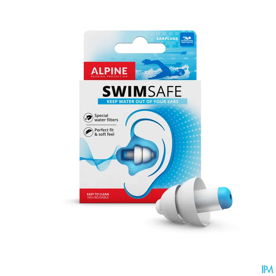 productshot van Alpine SwimSafe met Speciale Waterfilters 1 Paar