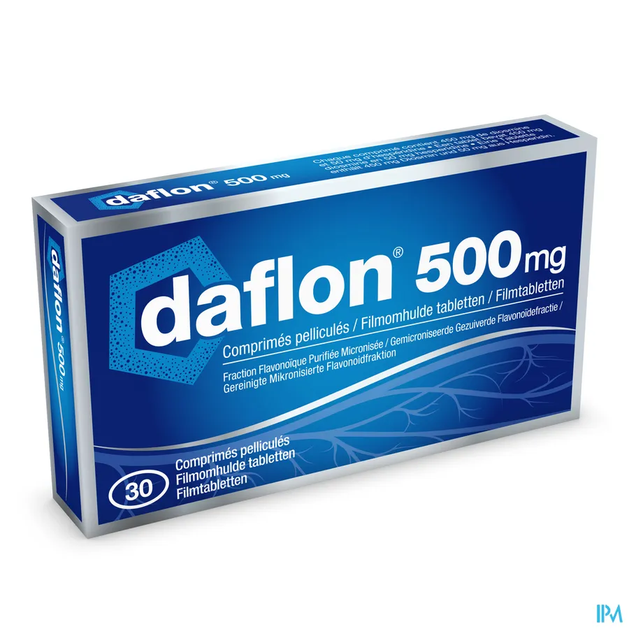 packshot van Daflon 500 mg 30 tabletten
