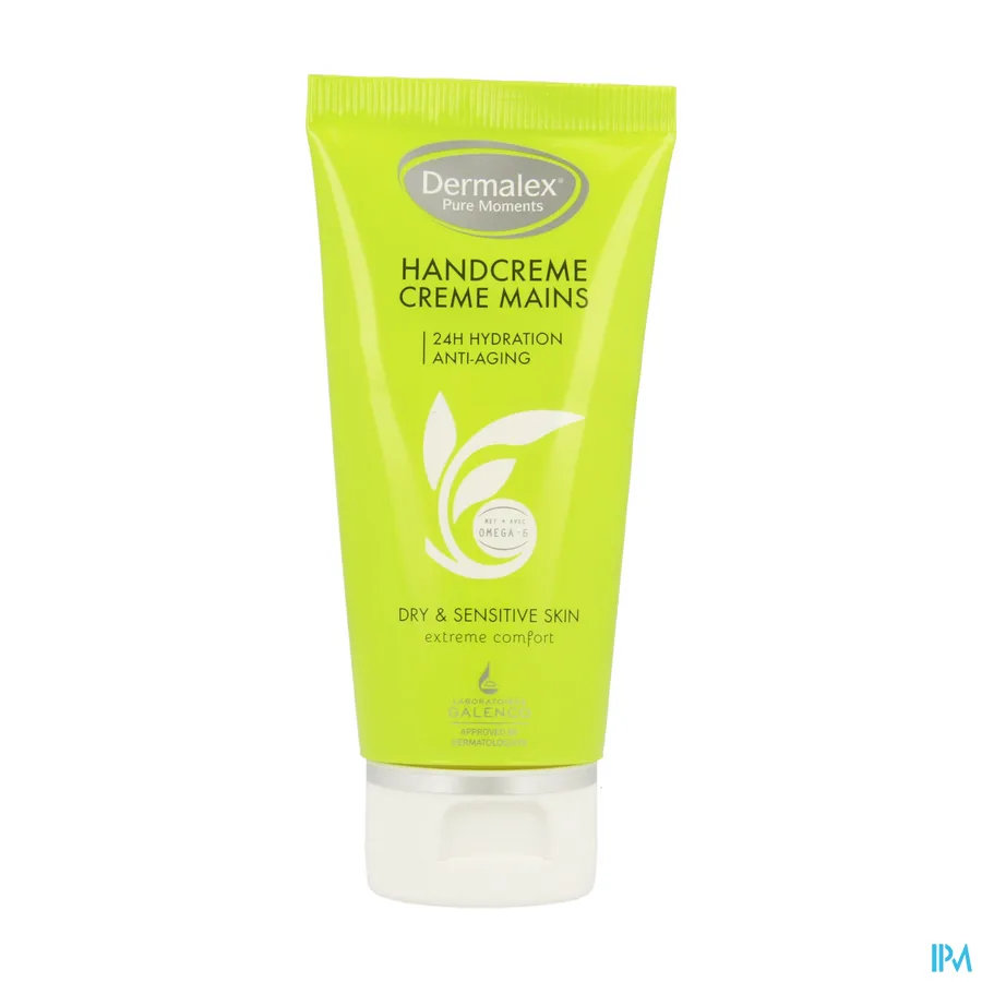 packshot van Dermalex Pure Moments Handcrème voor Droge en Gevoelige Huid 50 ml