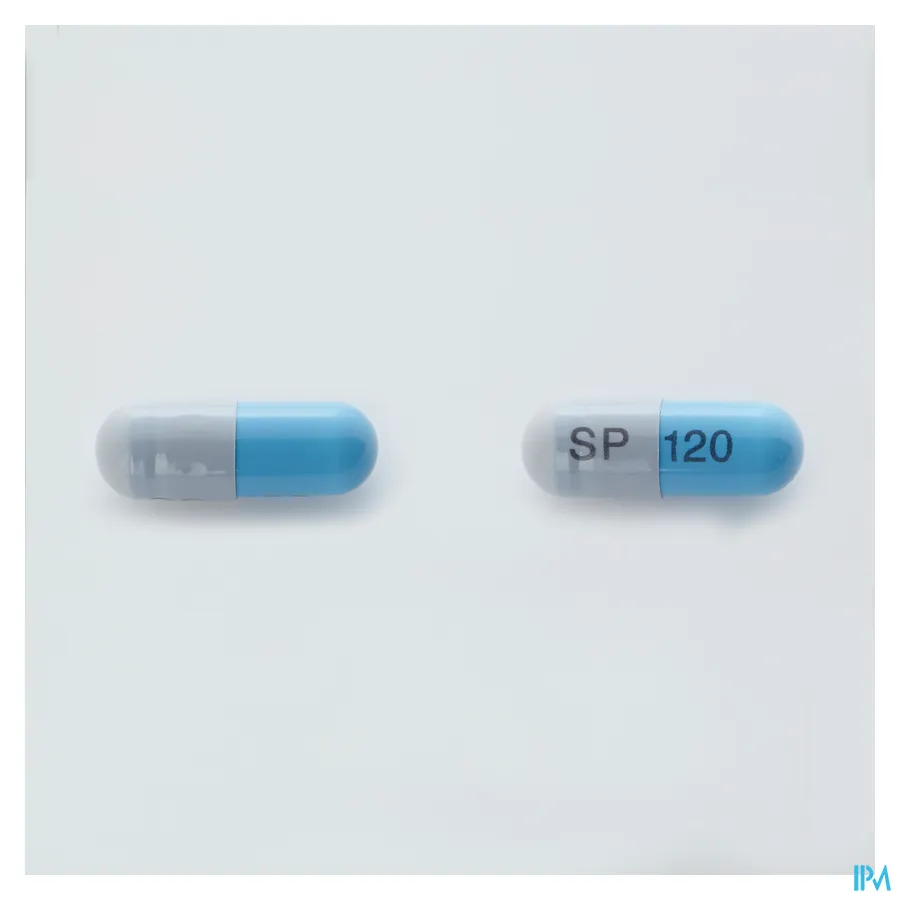 pillshot van Spasmine Forte 120mg 40 capsules