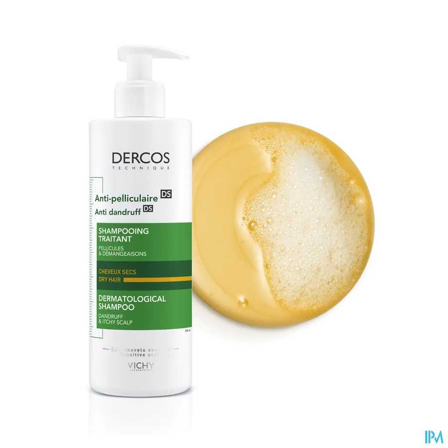 productshot van Vichy Dercos Antiroosshampoo Droog Haar 390 ml