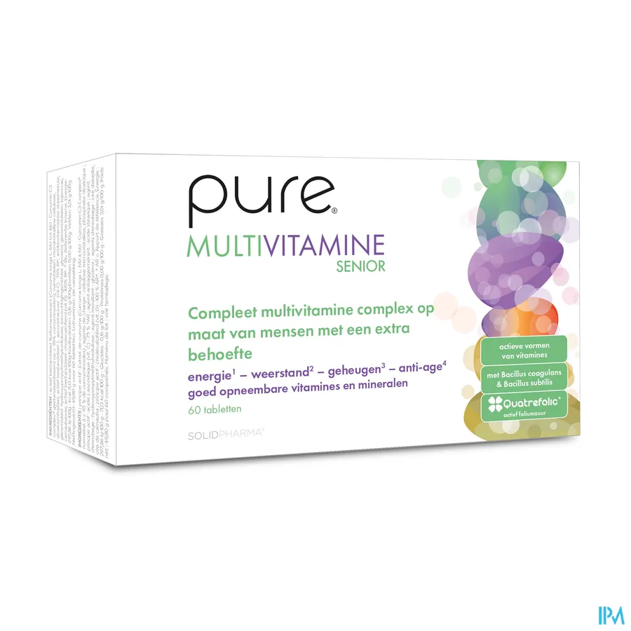 packshot van Pure Multivitamine Senior Tabl 60