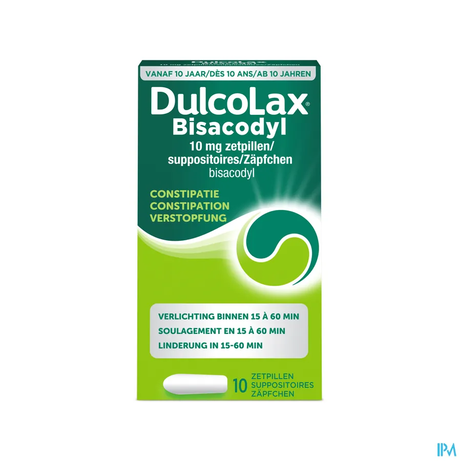 packshot van Dulcolax 10 zetpillen