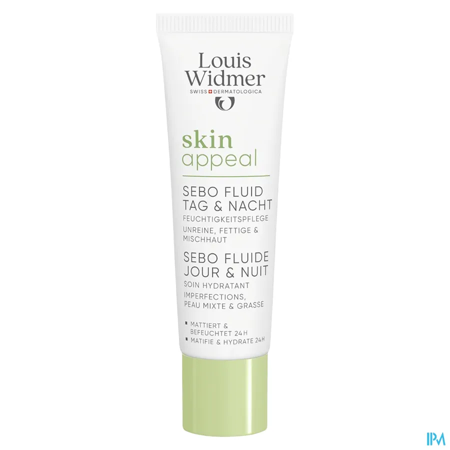 productshot van Louis Widmer Skin Appeal Sebo Fluide Dag & Nacht 30 ml - zonder parfum