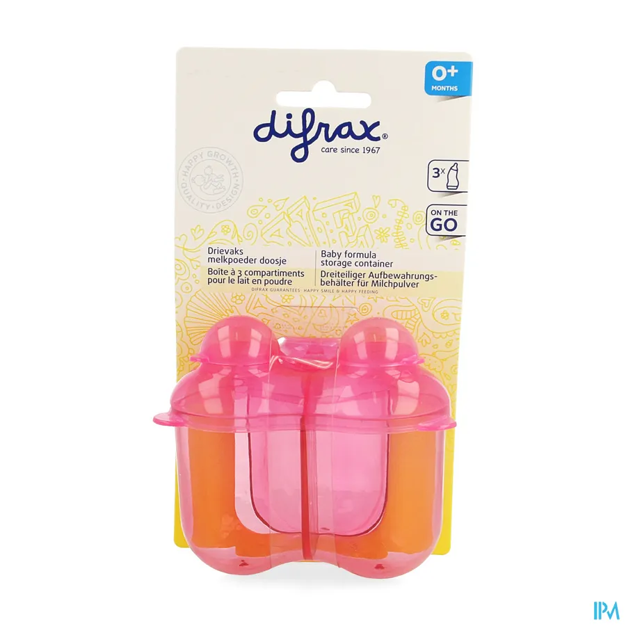 packshot van Difrax Drievaksdoosje Voor Melkpoeder