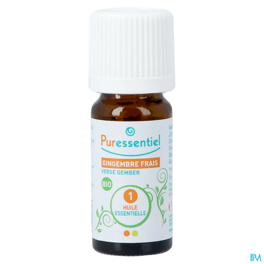 packshot van Puressentiel Bio Essentiële Olie van Verse Gember 5 ml