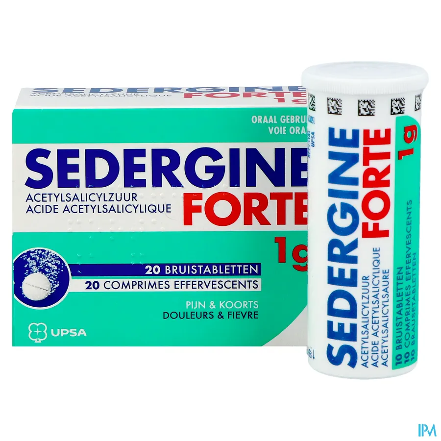 packshot van Sedergine Forte Bruis 1gr 20 bruistabletten