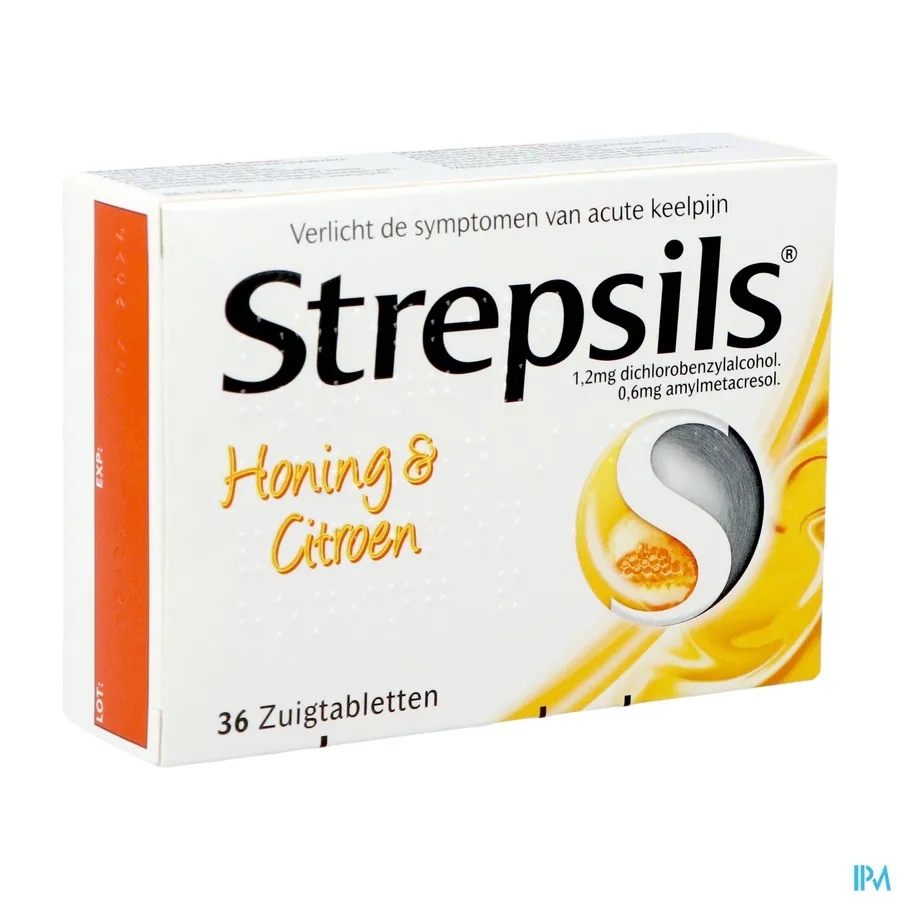 packshot van Strepsils Honing - Citroen 36 zuigtabletten