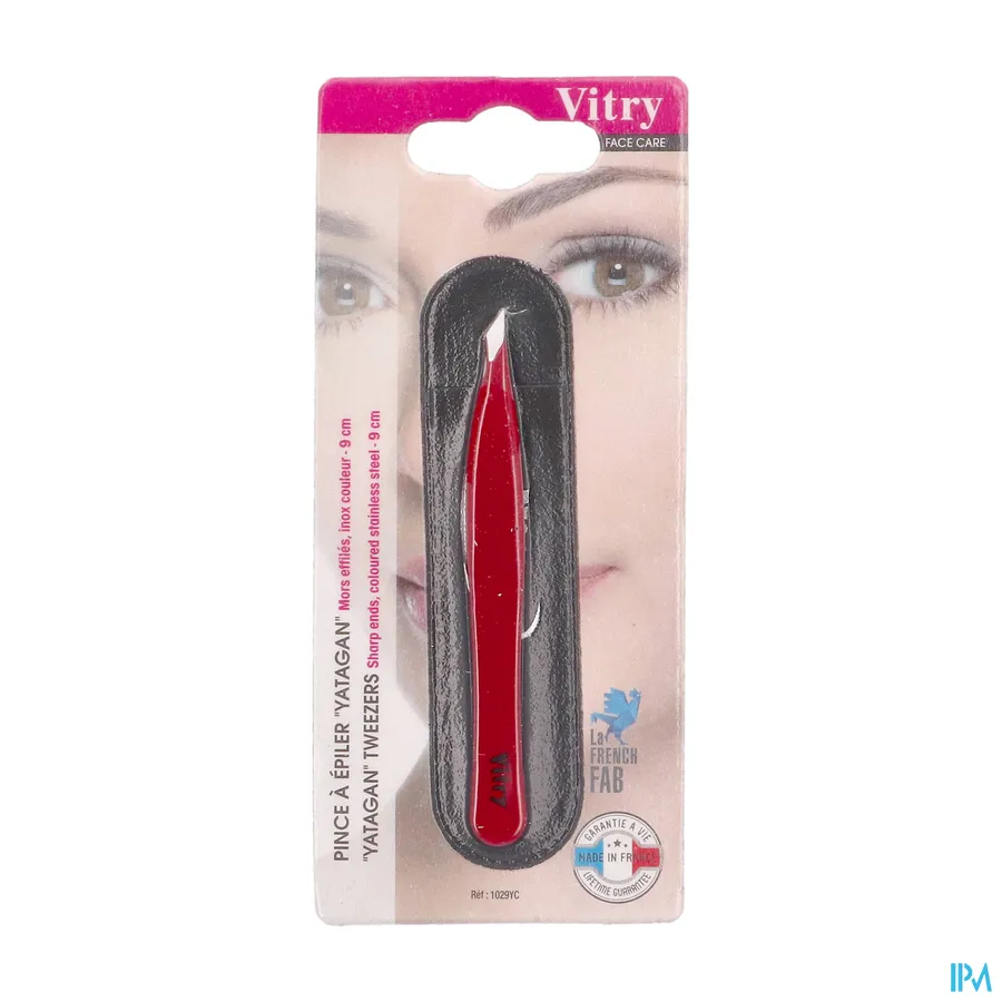 packshot van Vitry Epileerpincet met Schuine Ultrafijne Top Gekleurd