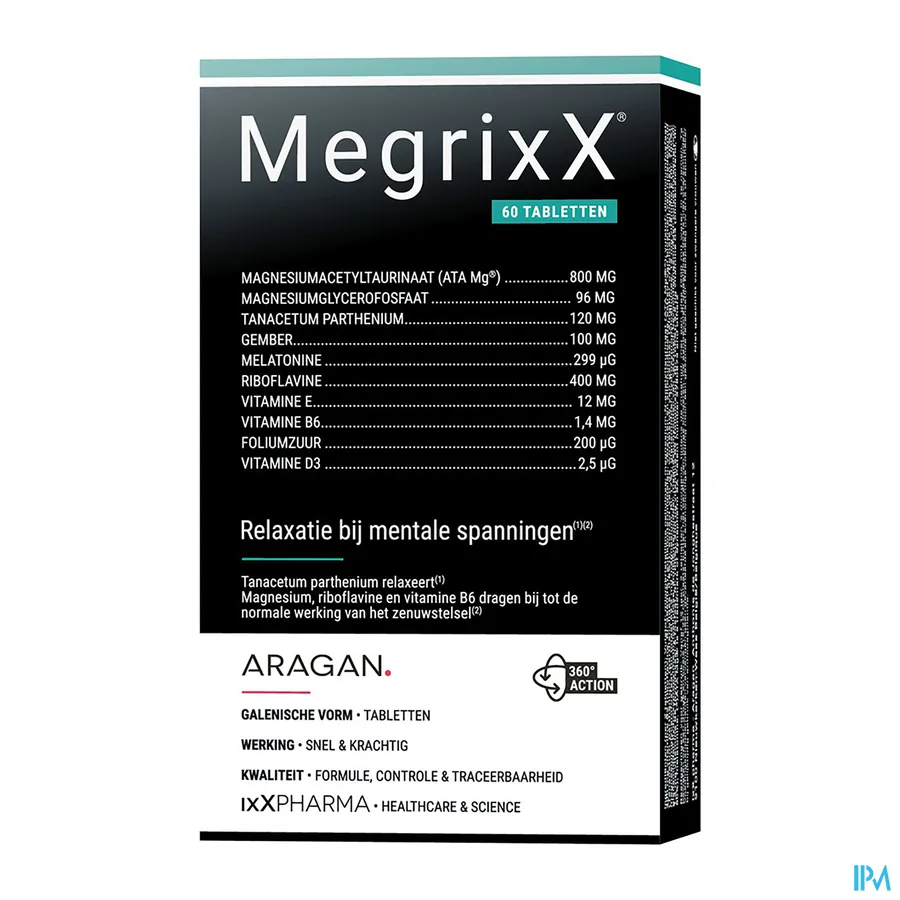 packshot van MegrixX 60 tabletten