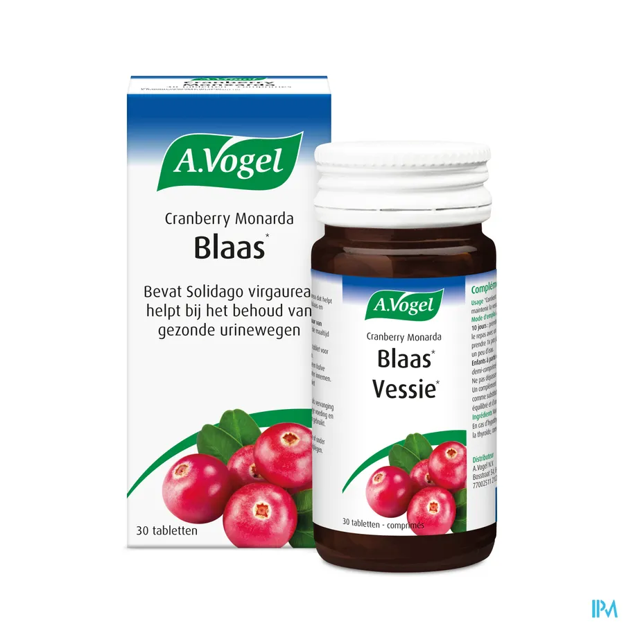 productshot van A. Vogel Cranberry Monarda 30 tabletten