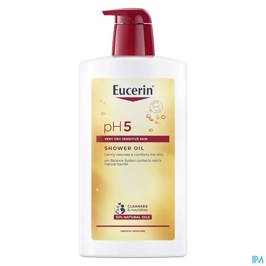 packshot van Eucerin PH5 Doucheolie met pomp 1L