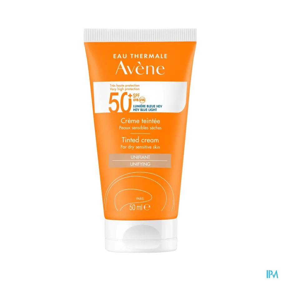packshot van Avène Getinte Zonnecrème SPF 50+ 50 ml