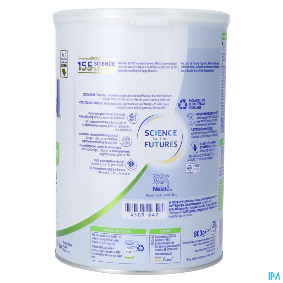 packshot van Nan Complete Groeimelk 800 g