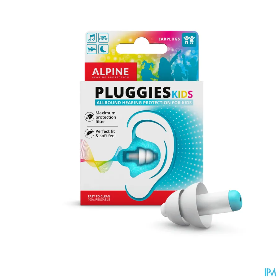 productshot van Alpine Pluggies Kids Oordoppen met Filters voor Maximum Bescherming 1 Paar