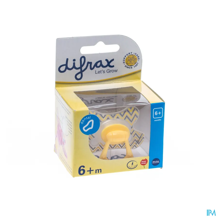 packshot van Difrax Fopspeen Sil Dental Girl +6 m