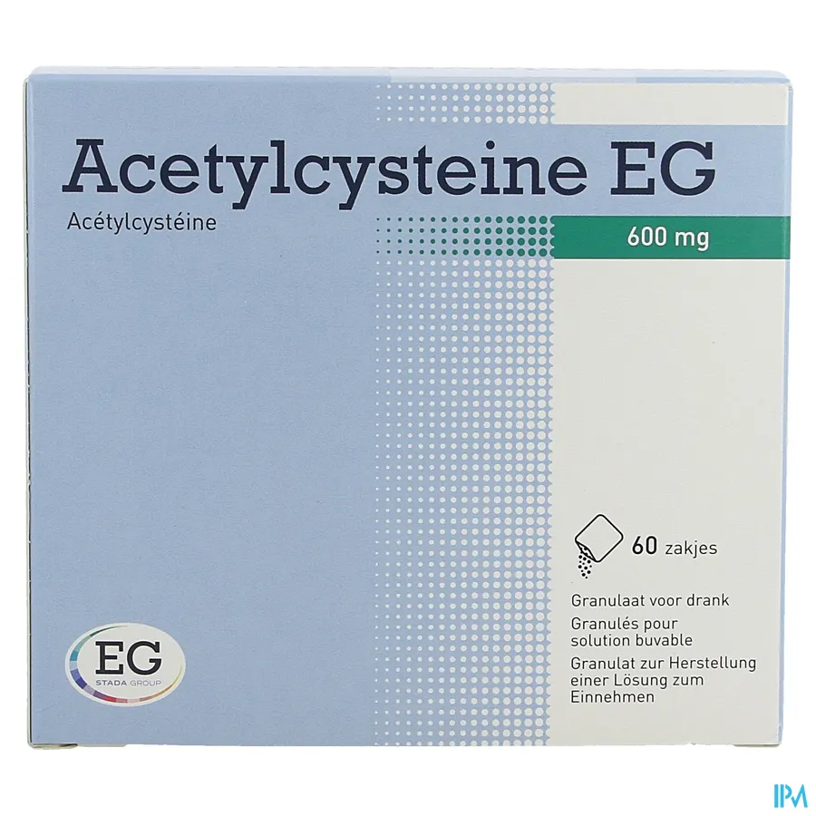 packshot van Acetylcysteïne EG 600 mg 60 Zakjes