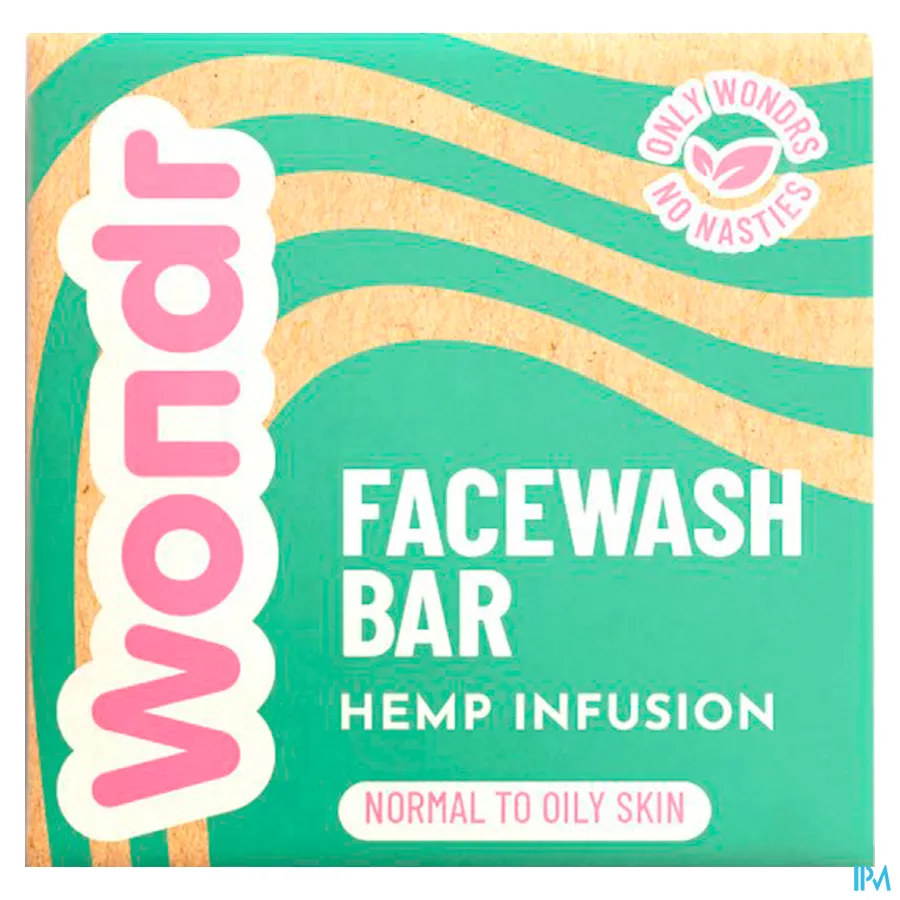 packshot van WONDR Facewash Bar Hemp Infusion 82 g
