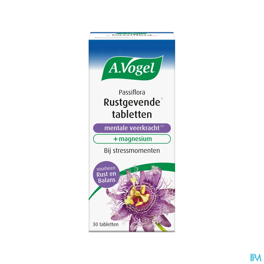 packshot van A. Vogel Passiflora Rust & Balans 30 tabletten