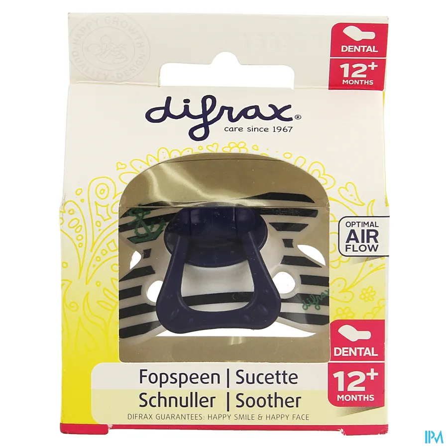 packshot van Difrax Fopspeen Dental Semi Filled +12m