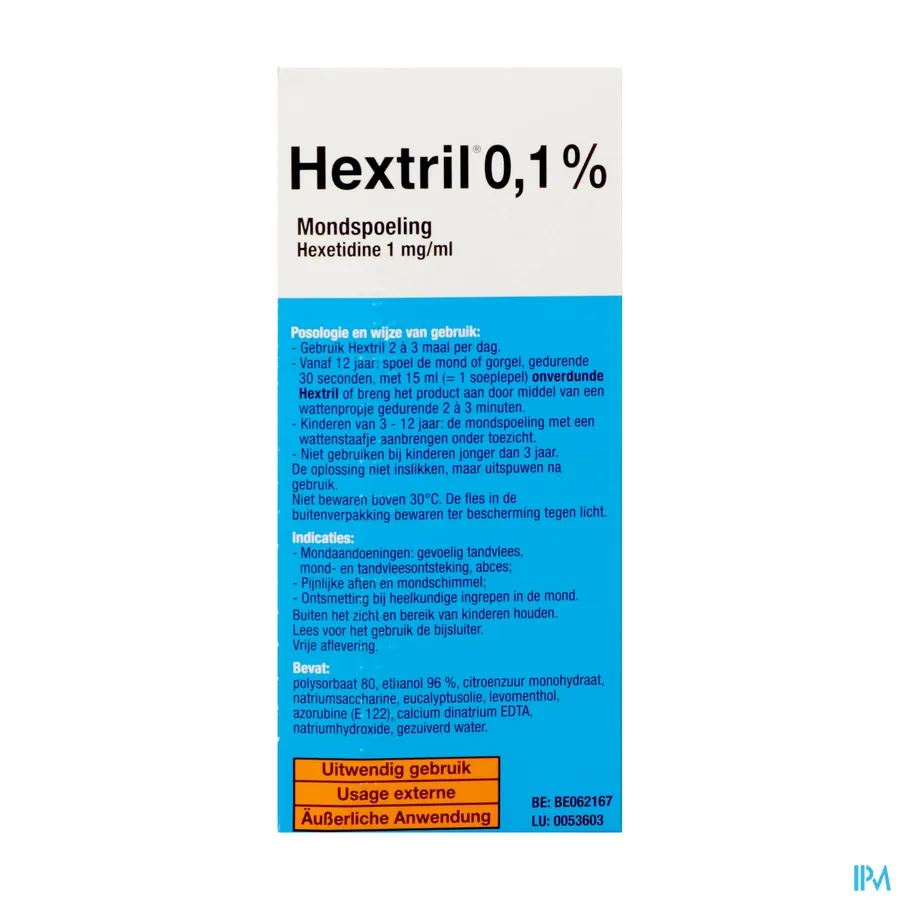 packshot van Hextril 0,1% Mondspoeling 200ml