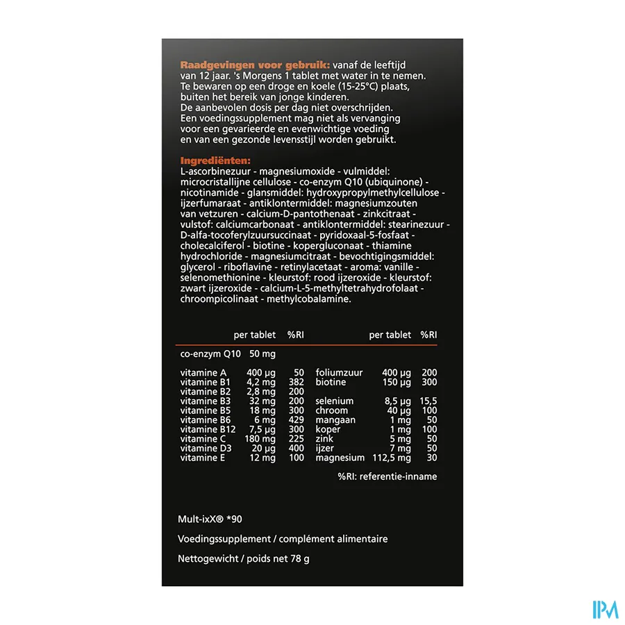 packshot van Mult-ixX 90 tabletten