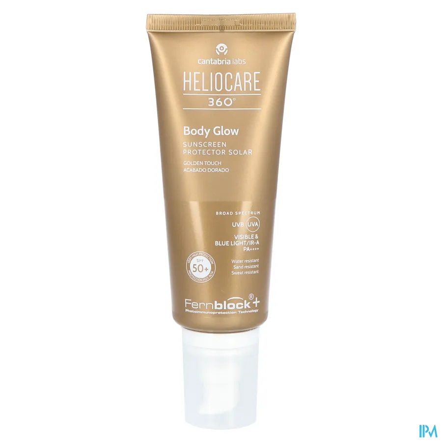 packshot van Heliocare 360° Body Glow Spf50+ Tube 100 ml
