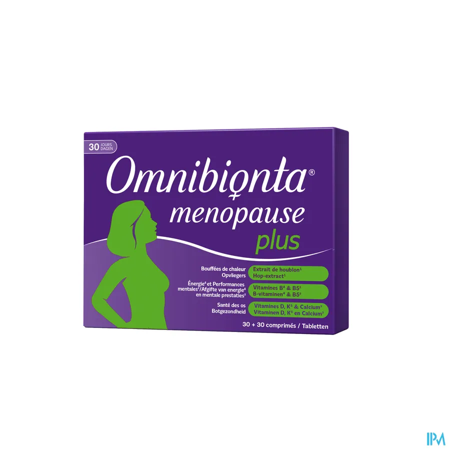 packshot van Omnibionta Menopauze Plus 30 + 30 tabletten