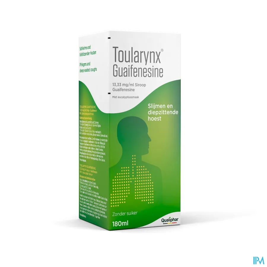 packshot van Toularynx Guaifenesine 13,33 mg/ml Siroop 180 ml