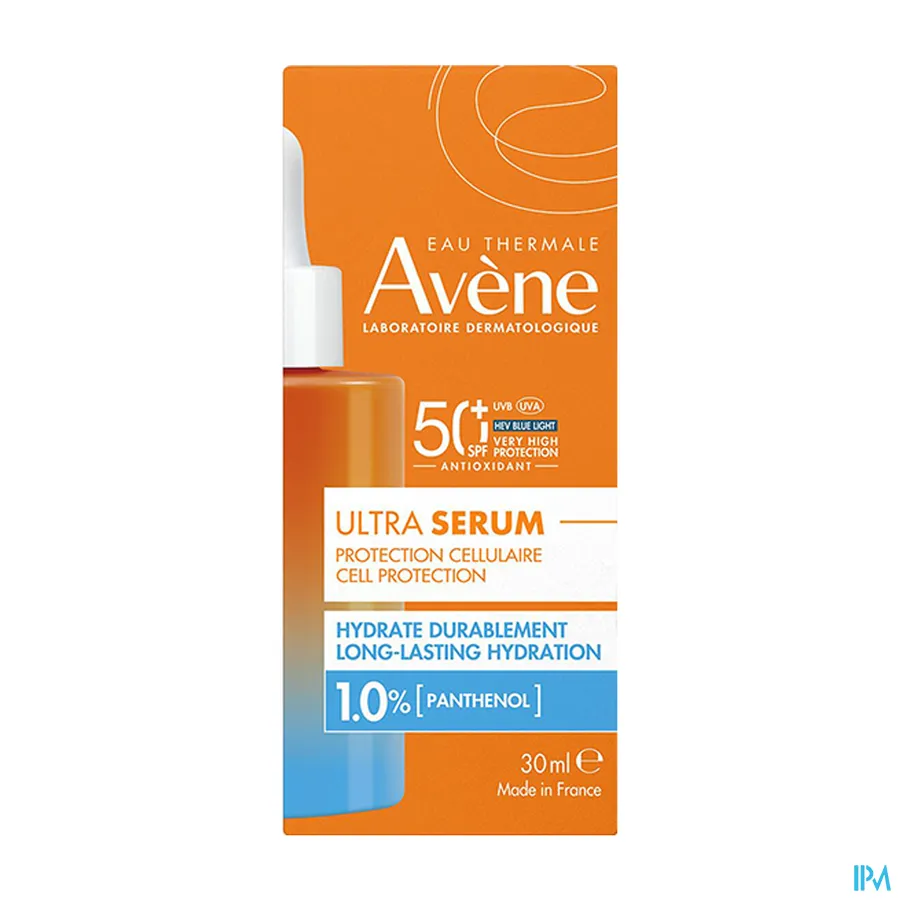 packshot van Avène Langdurig Hydraterend Ultra Serum SPF 50+ 30 ml