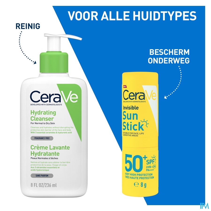 CeraVe Onzichtbare Zonnestick SPF 50+ 8 g