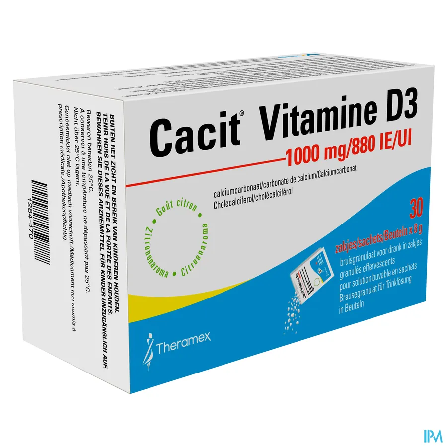 packshot van Cacit Vitamine D3 1000/880 30 Zakjes