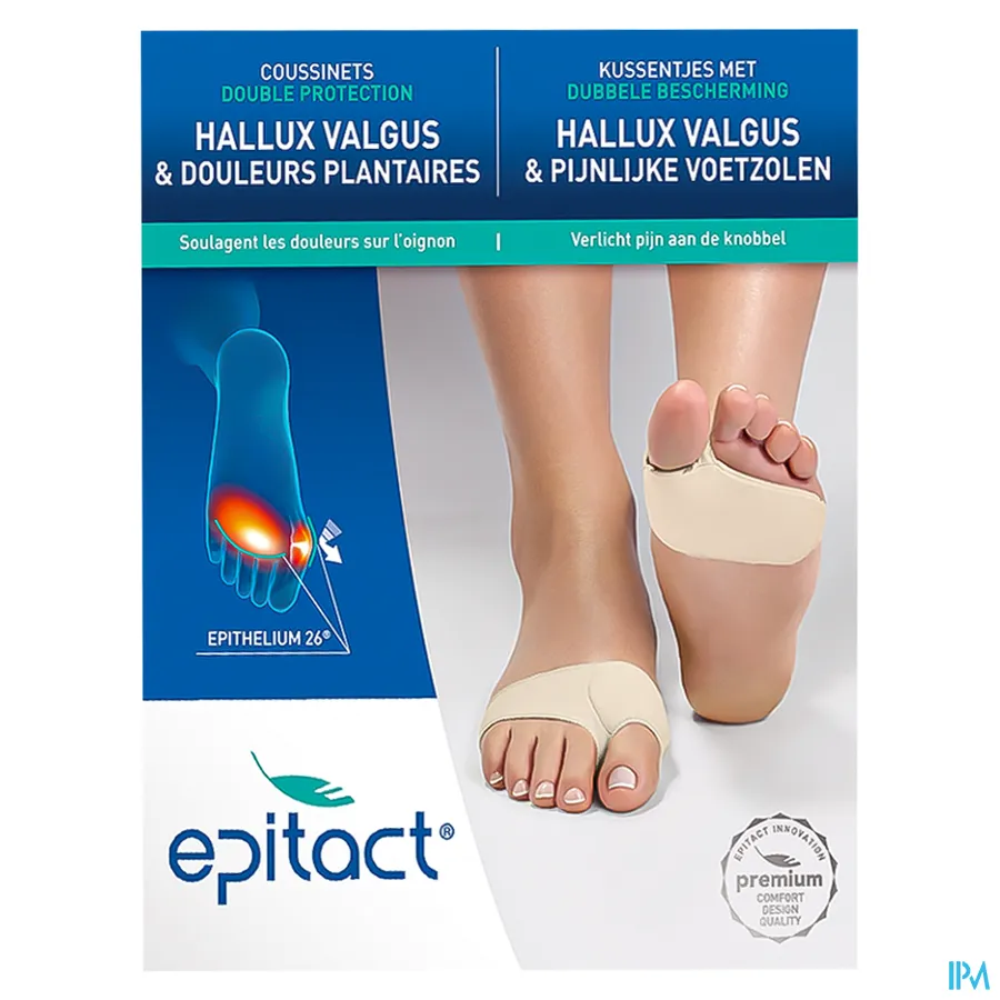 packshot van Epitact kussentje dubbele bescherming middel