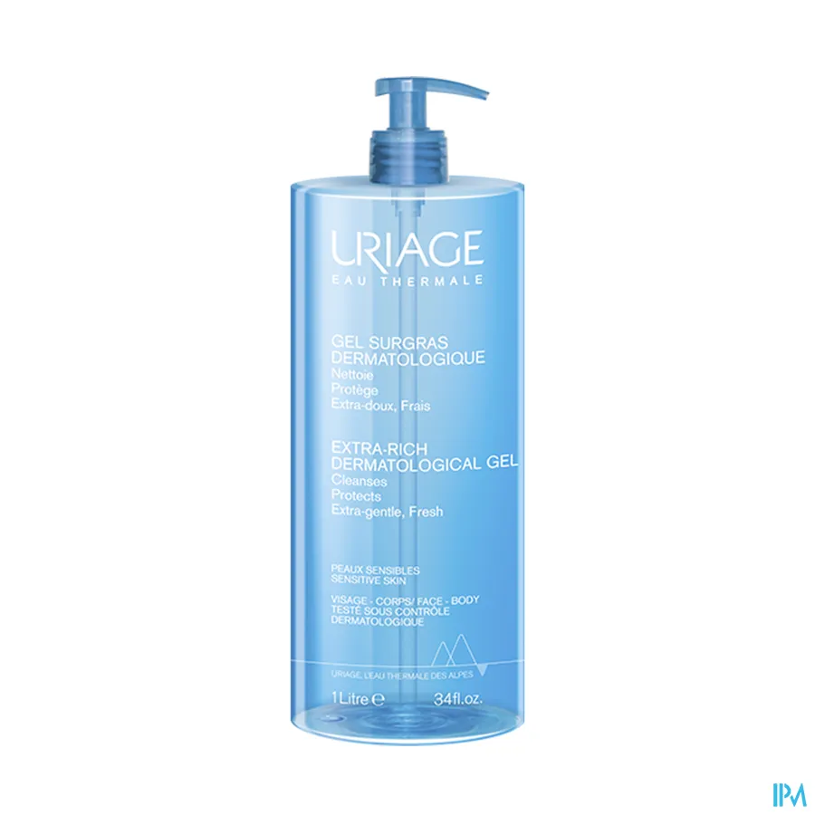 packshot van Uriage Schuimende Reinigingsgel Overvet 1 l