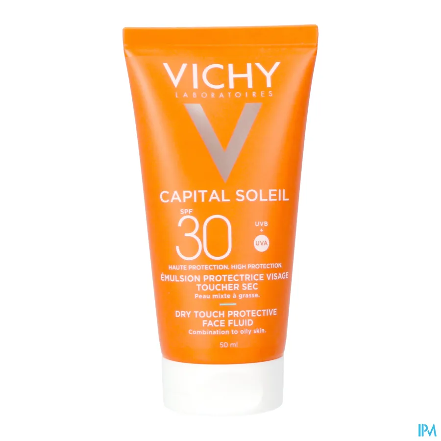productshot van Vichy Ideal Soleil Gelaat Dry Touch SPF30 50 ml