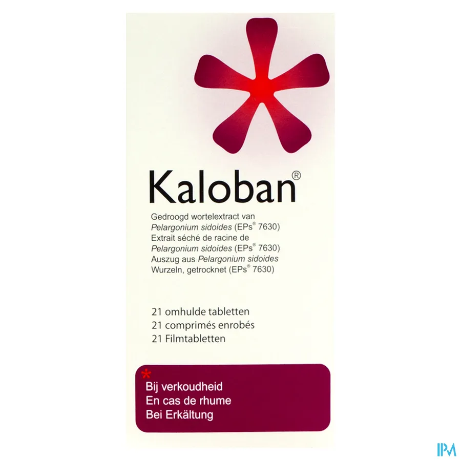 packshot van Kaloban bij Verkoudheid 21 Tabletten