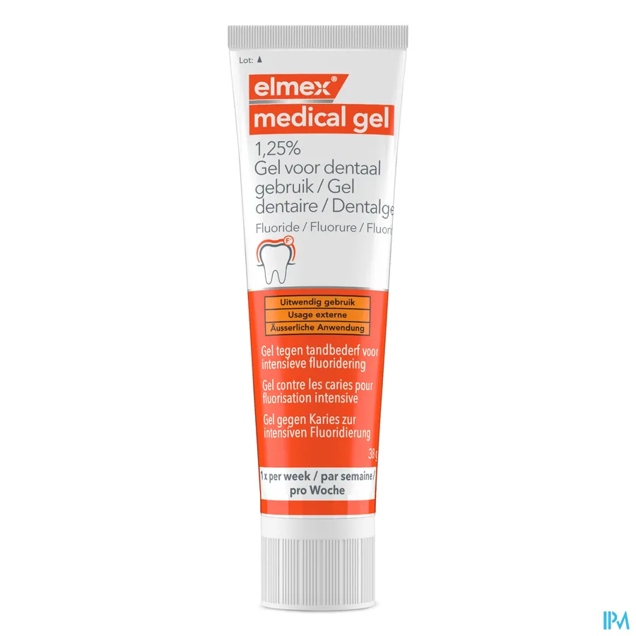 productshot van Elmex Medical Dentaal Gel 1,25% Tube 38g